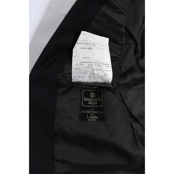 ERMENEGILDO ZEGNA Louis Boston Dark Gray Sport Coat Blazer Size 44R 100% Wool - Picture 2 of 12